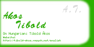 akos tibold business card